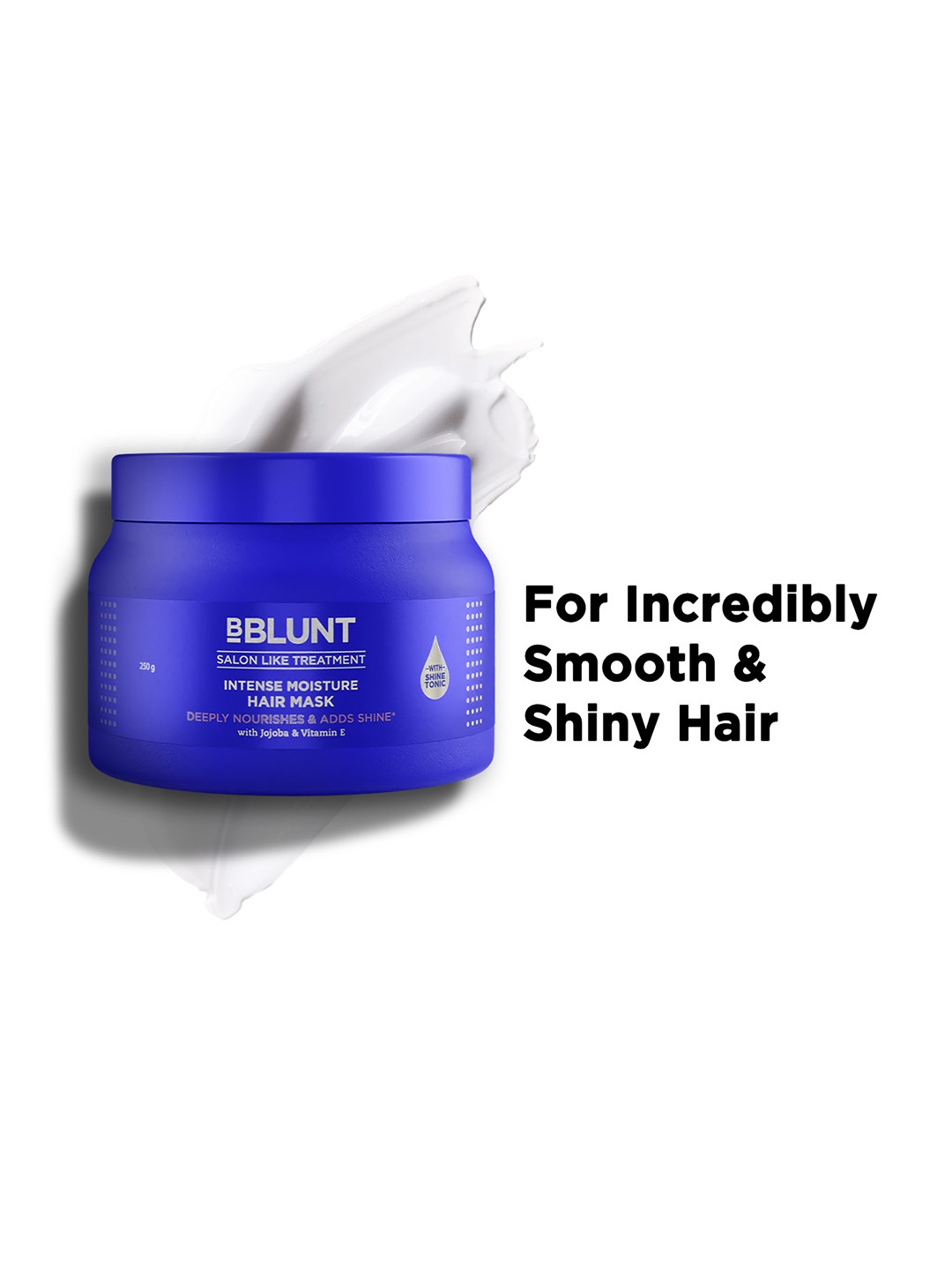 

BBLUNT Intense Moisture Hair Mask with Jojoba Oil & Vitamin E - 250 g, White