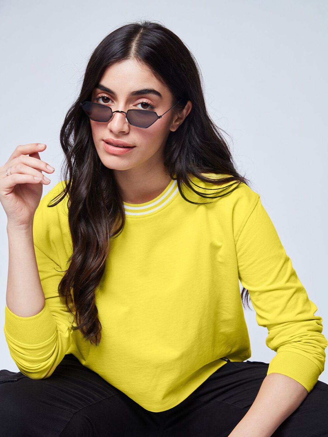 The Souled Store Oversized Cotton T-shirt, Yellow