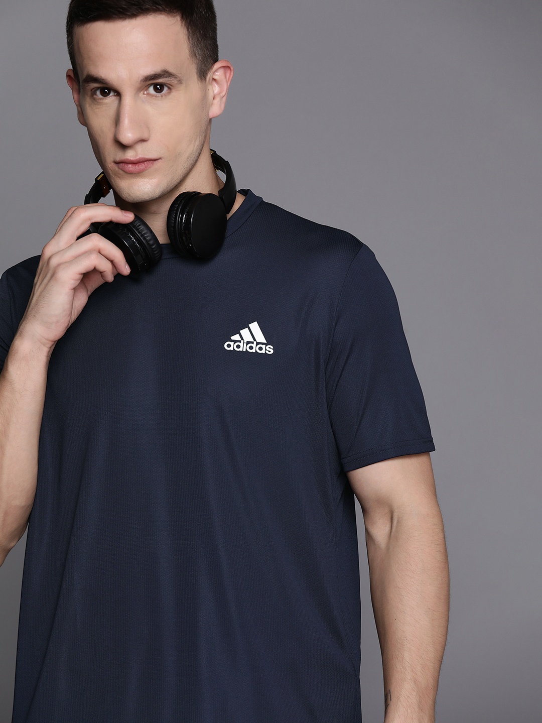 

ADIDAS Men D4M Training T-shirt, Navy blue
