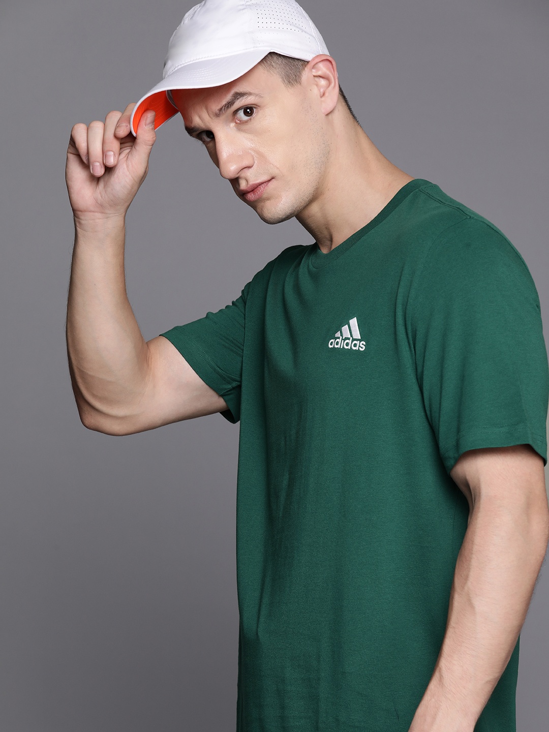 

ADIDAS Men SL SJ Pure Cotton T-shirt, Green