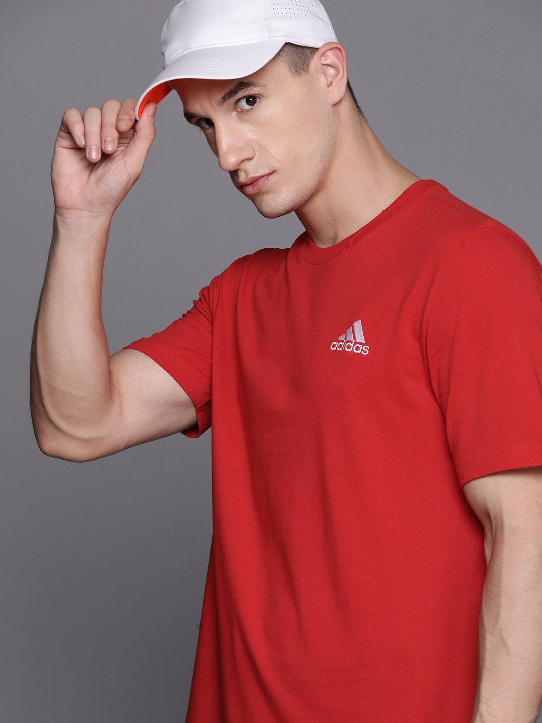 

ADIDAS Men SL SJ Pure Cotton T-shirt, Red