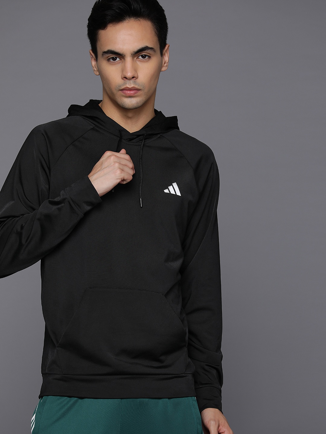 

ADIDAS Men Hooded Sweatshirt, Black
