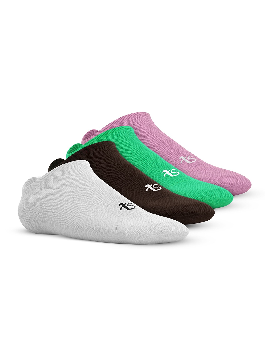 

TalkingSox Unisex Pack Of 4 Shoe Liner Socks, White