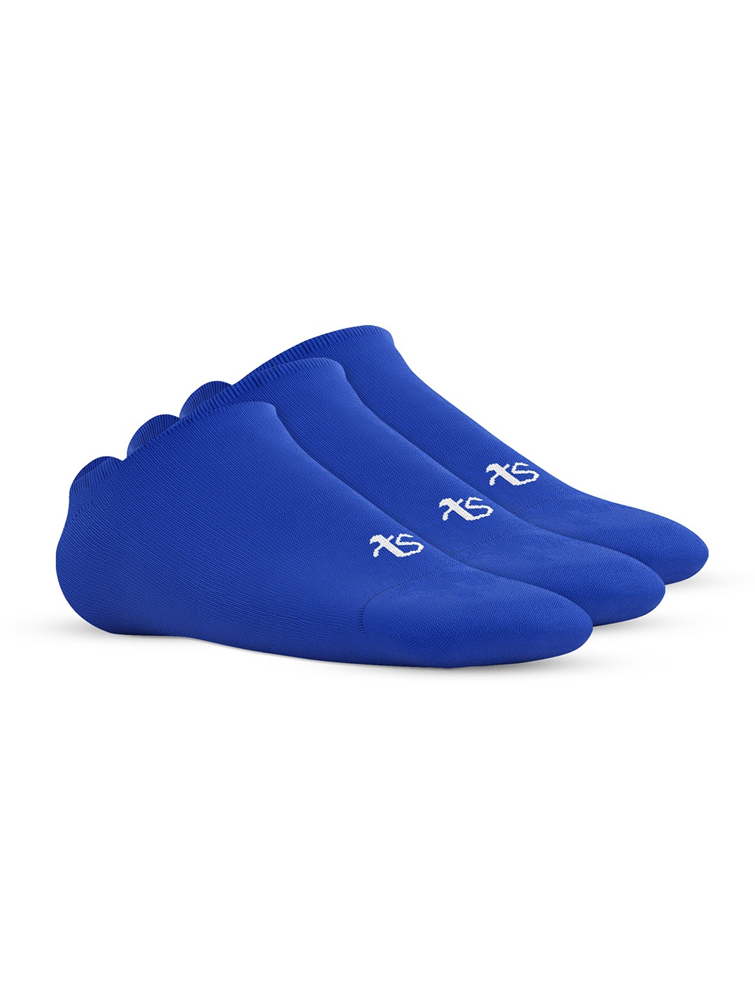 TalkingSox Unisex Pack Of 3 Shoe Liner Socks, Blue