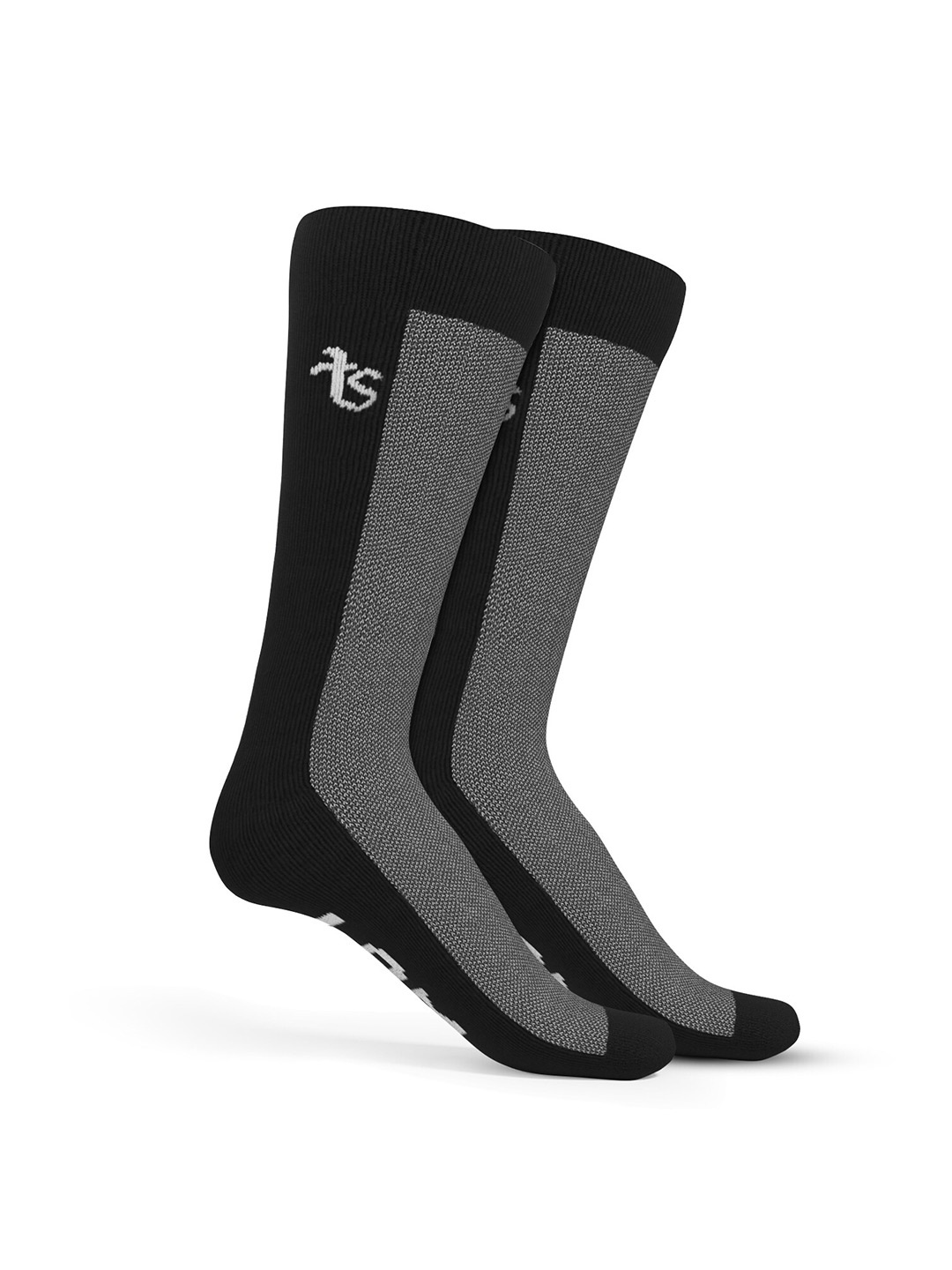 

TalkingSox Unisex Pack Of 2 Printed Calf Length Socks, Black