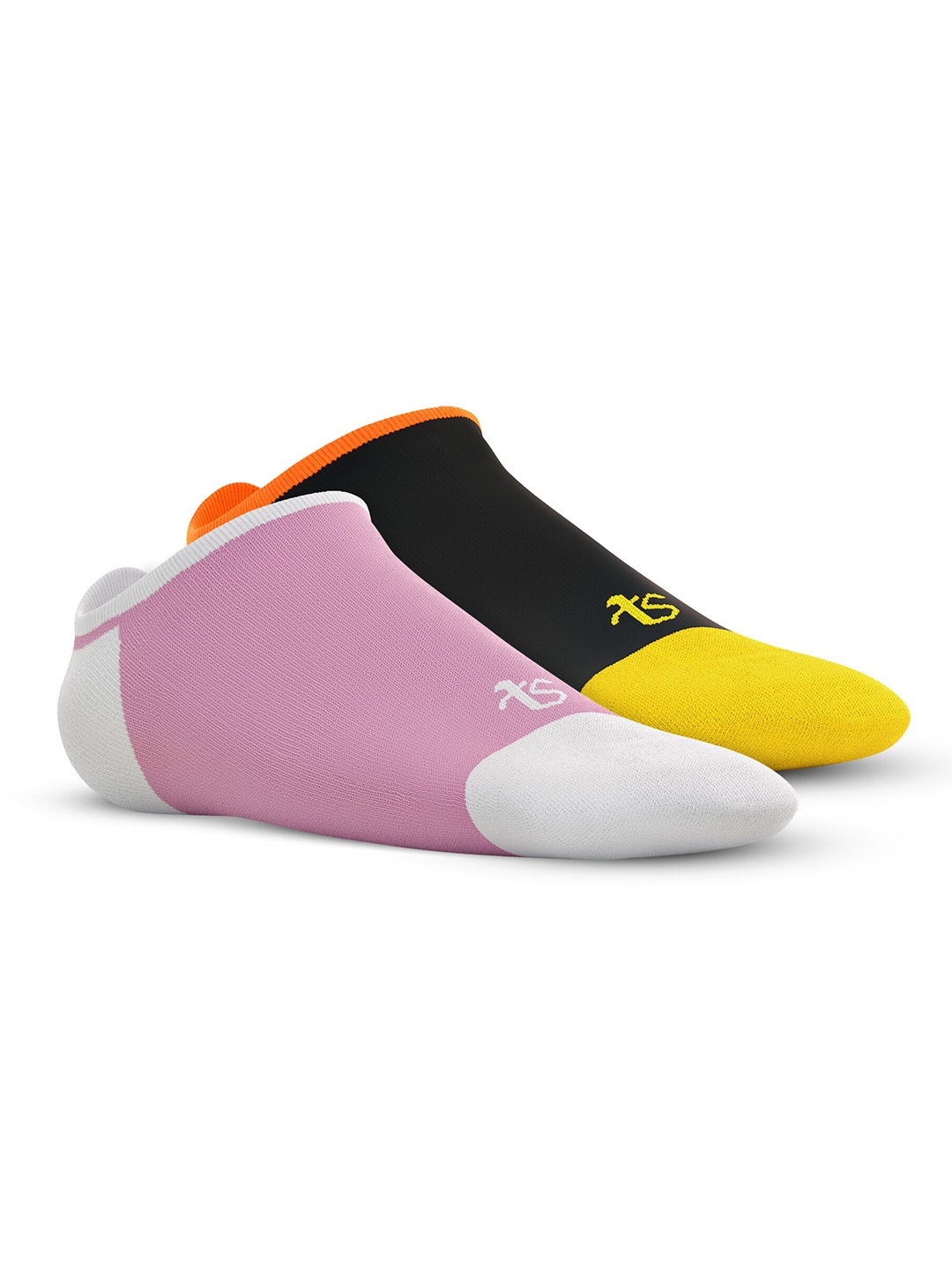 

TalkingSox Unisex Pack Of 2 Colourblocked Shoe Liner Socks, Pink