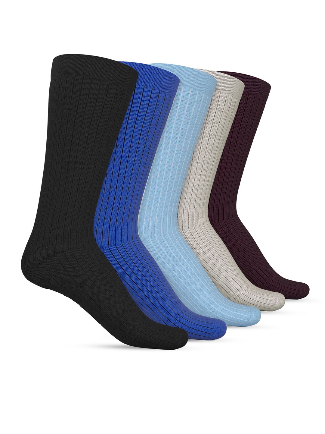 

TalkingSox Unisex Pack Of 5 Calf Length Socks, Black
