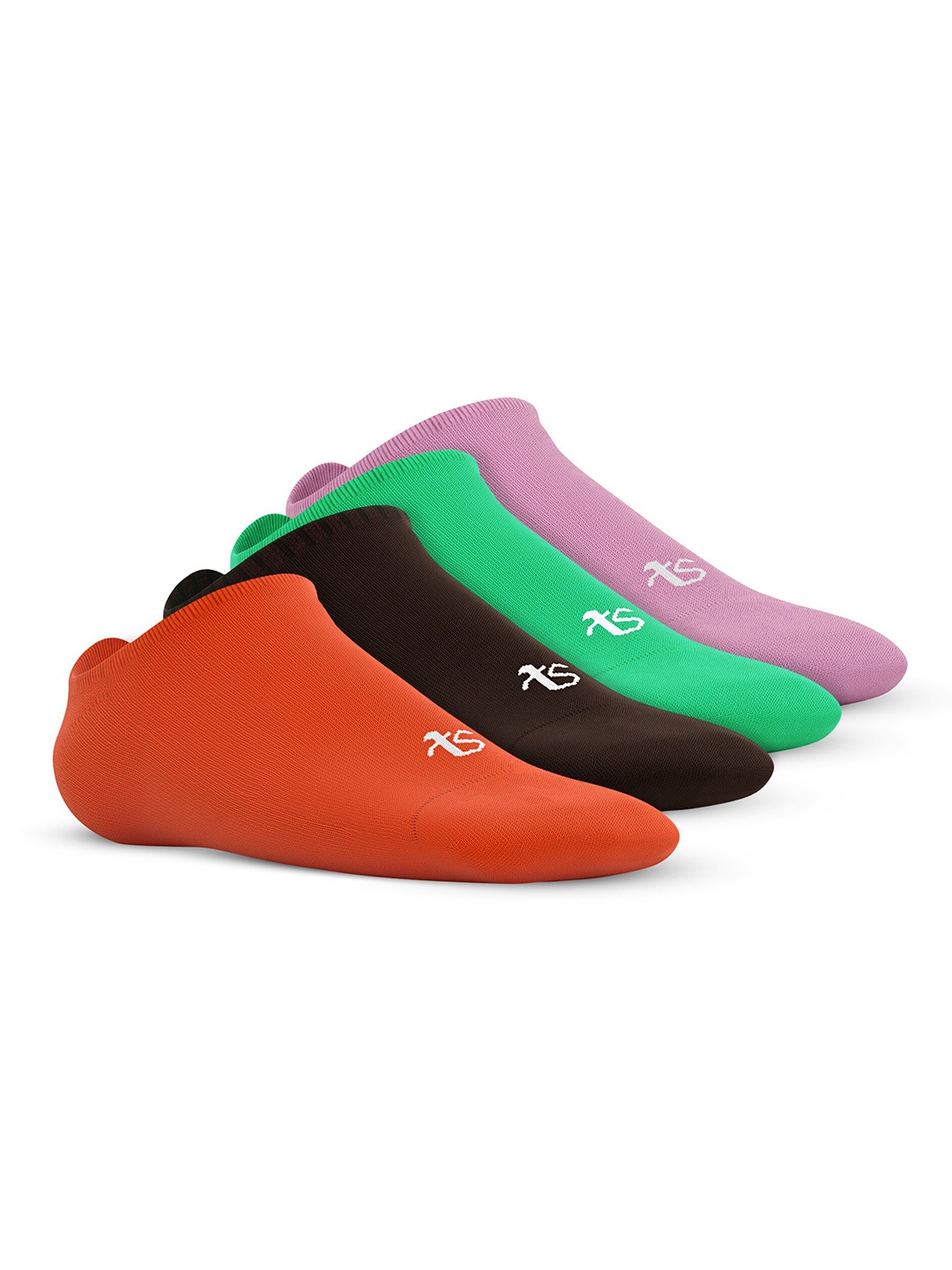 

TalkingSox Unisex Pack Of 4 Shoe Liner Socks, Orange