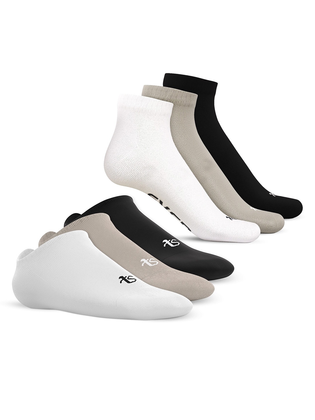 

TalkingSox Unisex Pack Of 6 Shoe Liners, White
