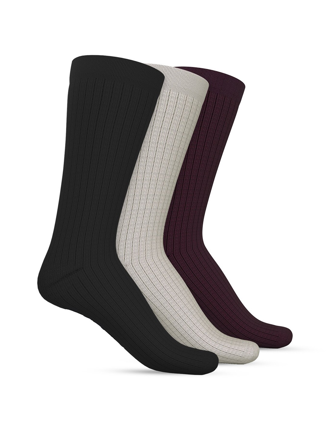 

TalkingSox Unisex Pack Of 3 Calf Length Socks, Black