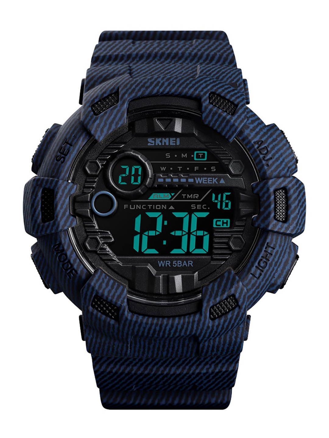 Skmei Men Dial & Straps Digital Multi Function Watch Skmei1472DB, Navy blue