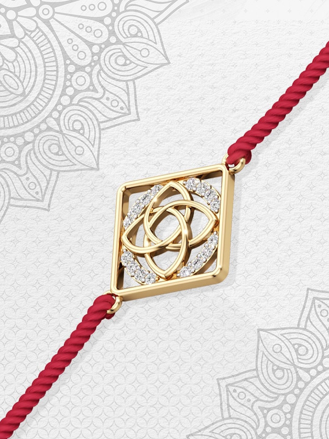 

CRAYTON Men Stone-Studded Rakhi, Gold