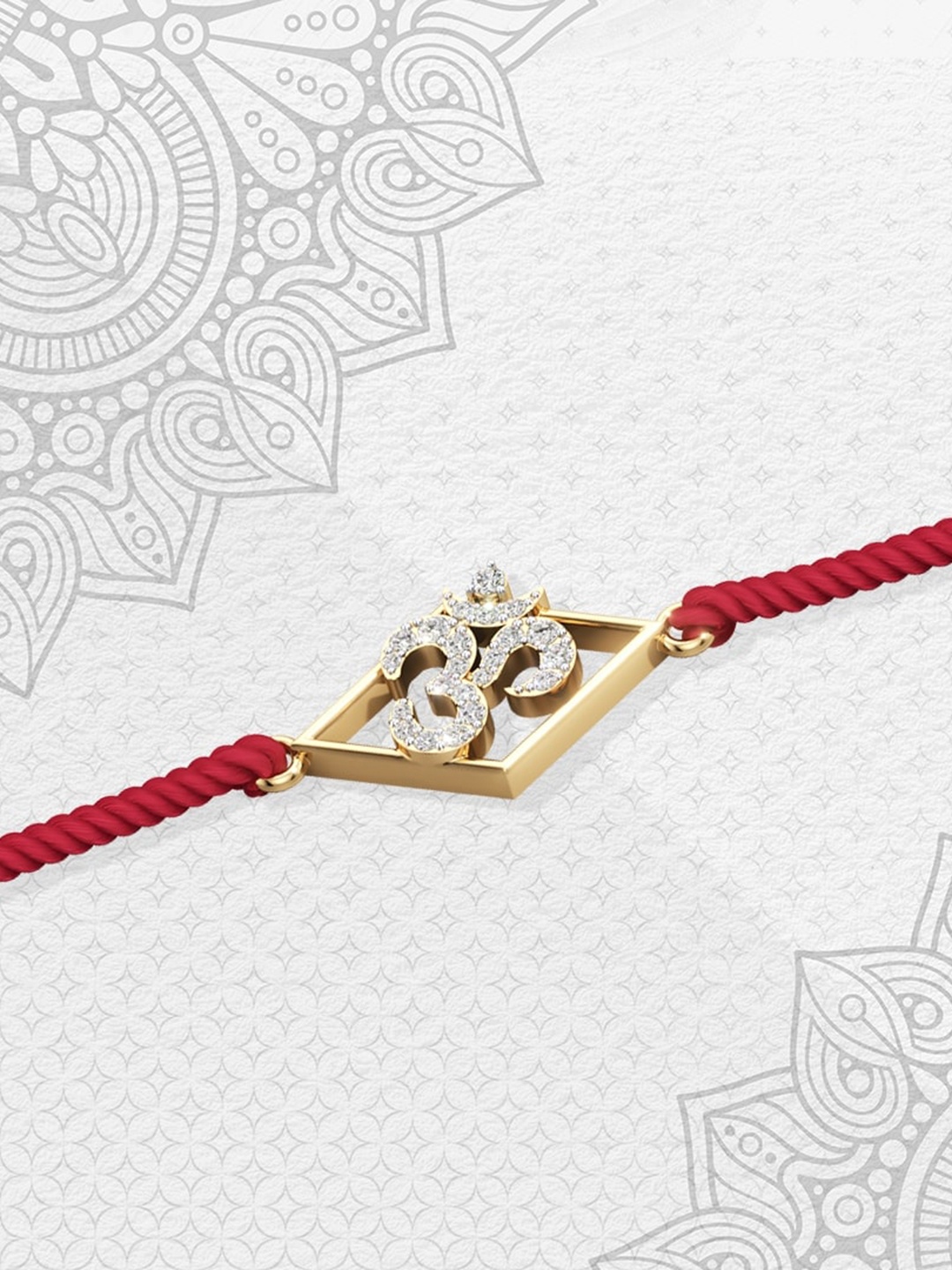 

CRAYTON Men Stone-Studded Rakhi, Gold