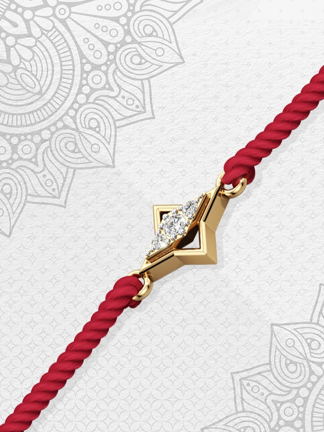 

CRAYTON Men Stone-Studded Rakhi, Gold