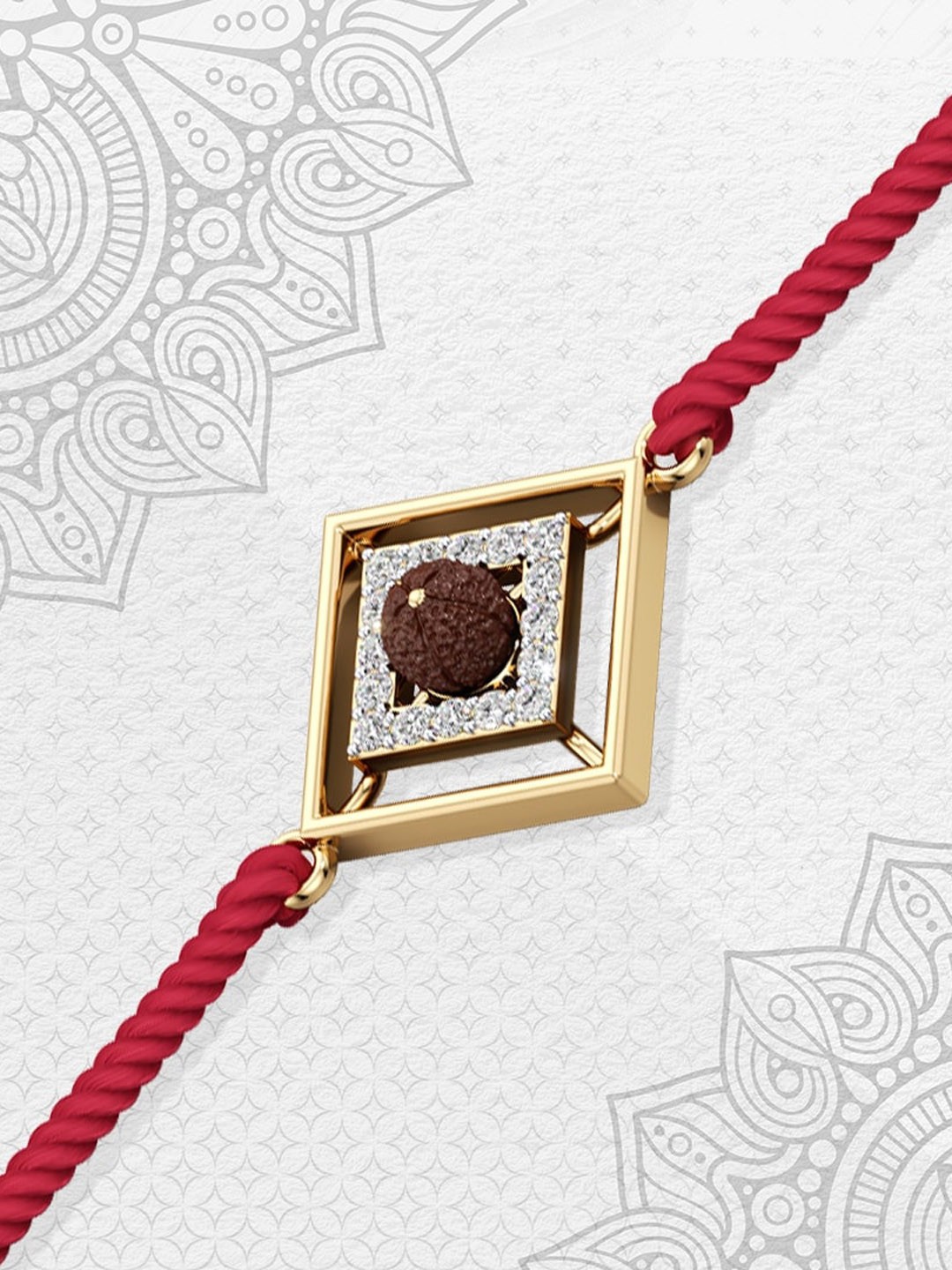 

CRAYTON Men Stone-Studded Rakhi, Gold