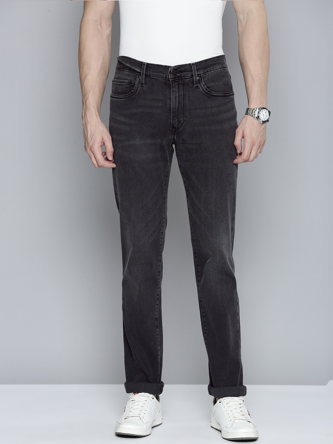 

Levis Men 511 Slim Fit Light Fade Stretchable Jeans, Charcoal