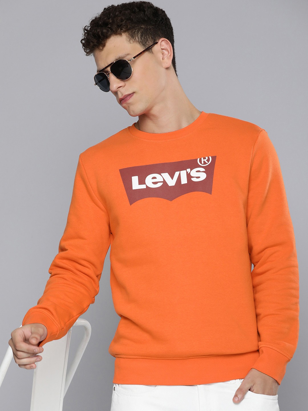 

Levis Men Printed Sweatshirt, Orange
