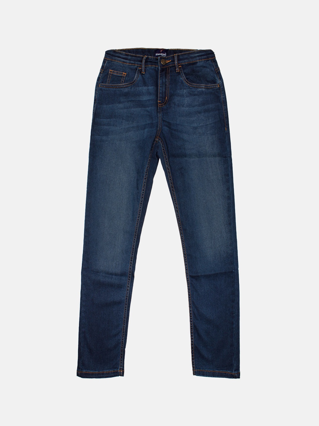 

KiddoPanti Boys Mid Rise Jean Light Fade Stretchable Jeans, Blue