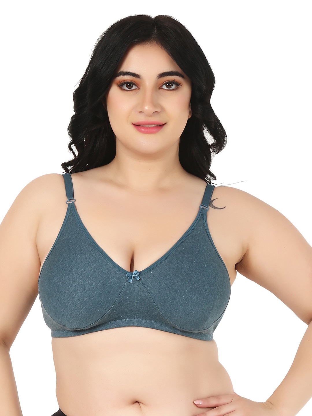 

FUNAHME Non Padded Non-Wired Full Coverage Everyday Bra With All Day Comfort, Green