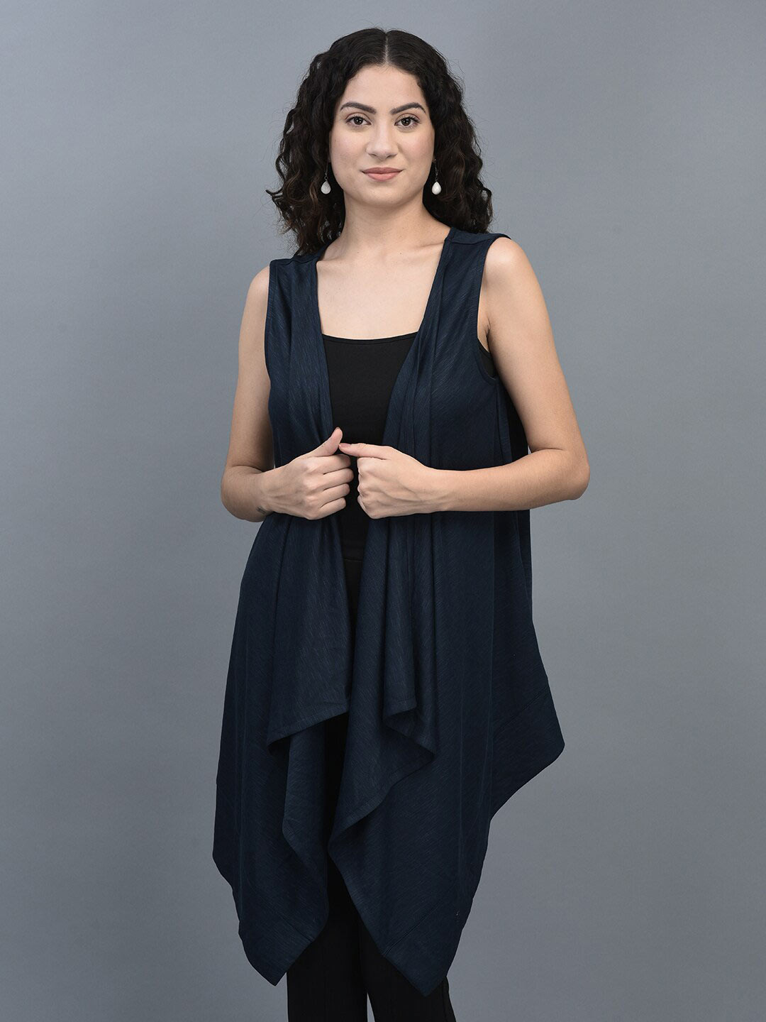 

CANOE Self Design Longline Shrug, Navy blue