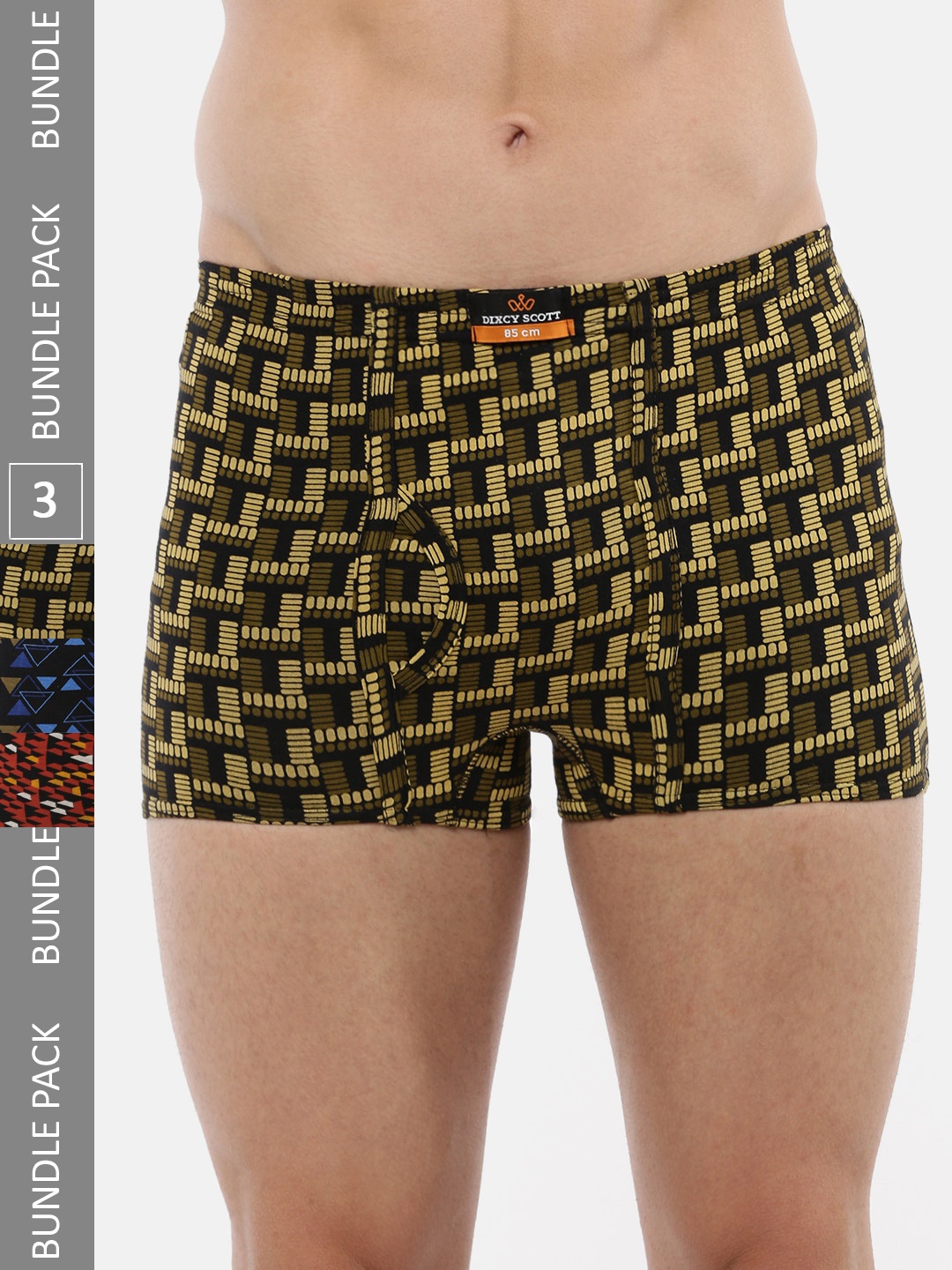 

DIXCY SCOTT Pack Of 3 Assorted Pure Cotton Trunks CRAZY TRUNK