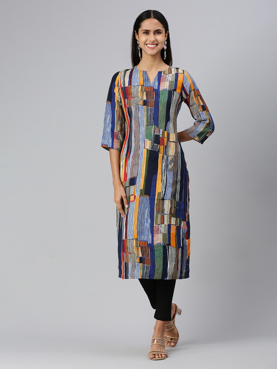 

HRITIKA Women Printed Kurta, Multi