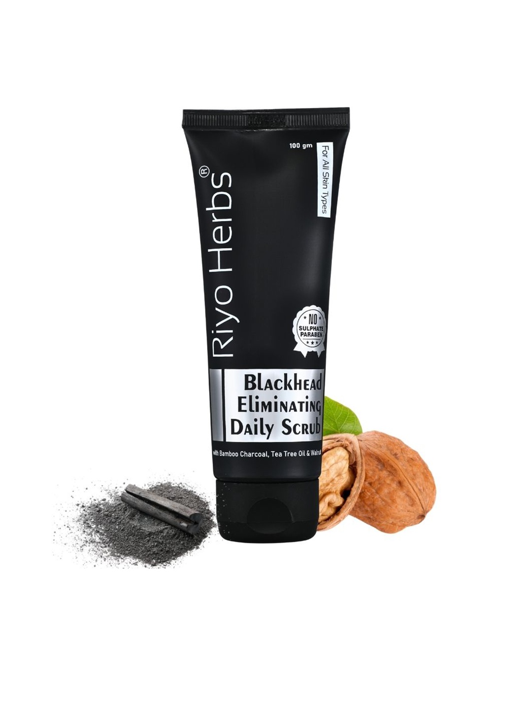 

Riyo Herbs Blackhead Eliminating Daily Scrub - 100 g, Black