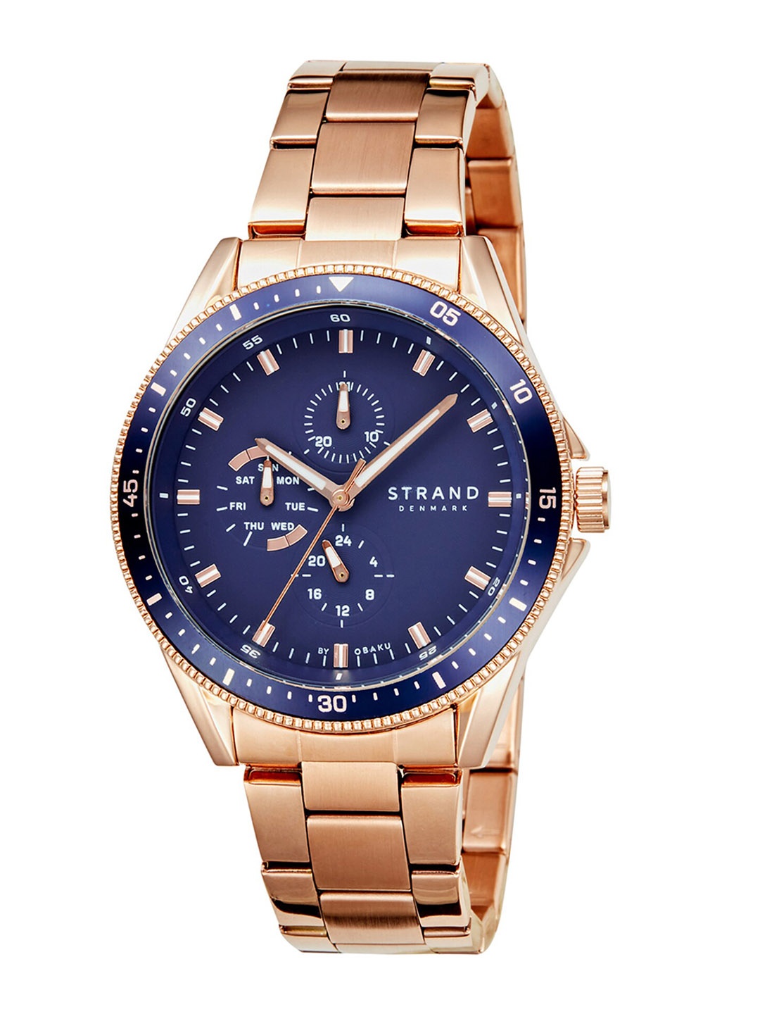 

STRAND BY OBAKU Men Printed Dial & Bracelet Style Straps Analogue Multi Watch S745GMVLSV, Blue