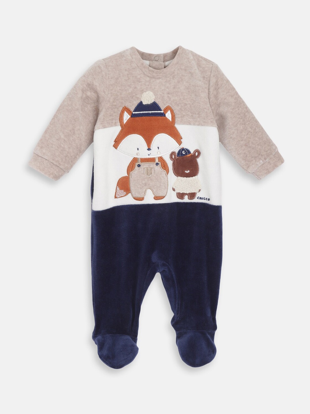 

Chicco Infant Boys Applique Detail Sleepsuit, Navy blue