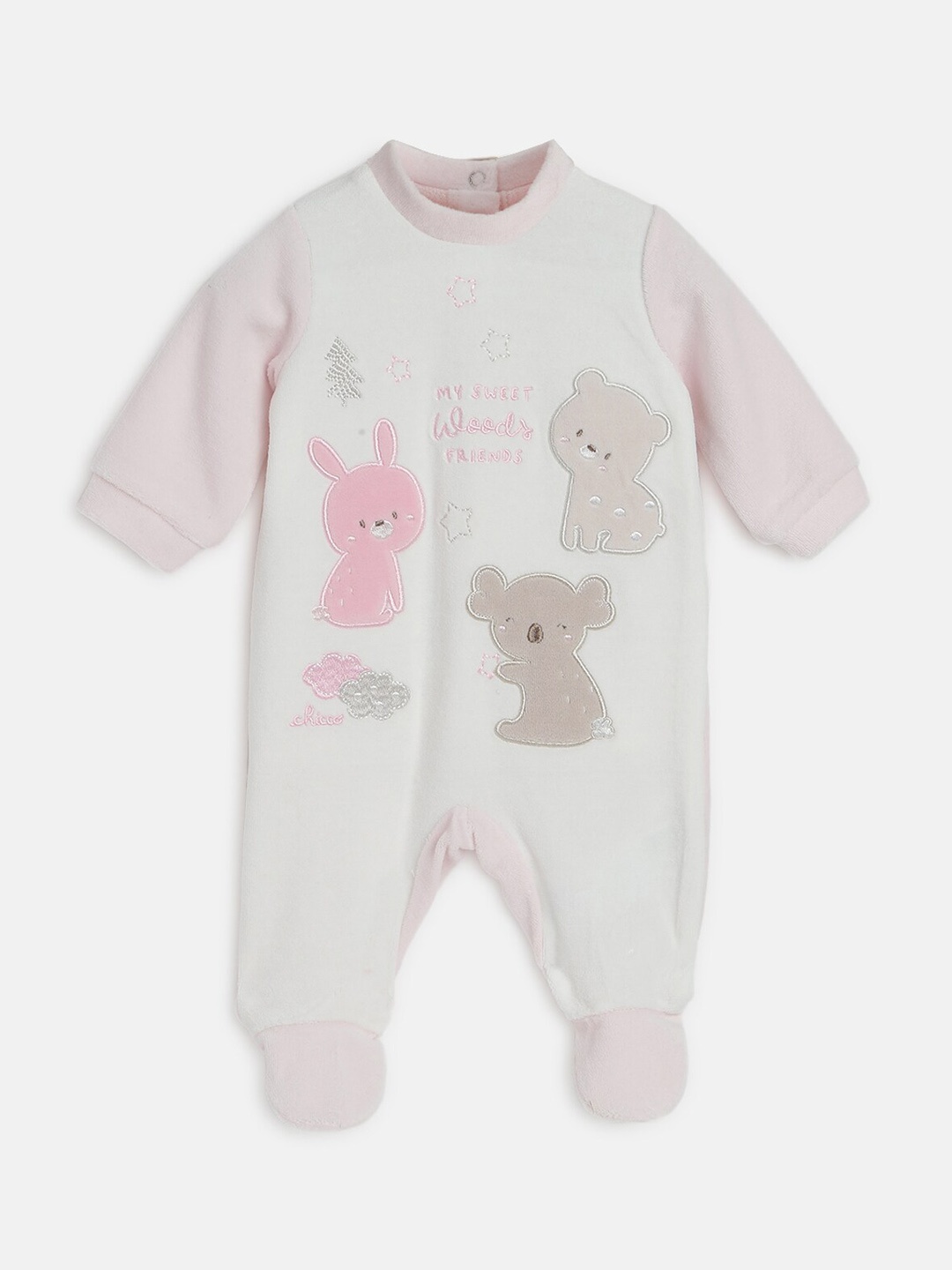 

Chicco Infant Girls Applique Detail Sleepsuit, Pink