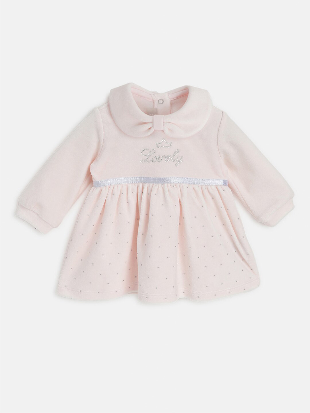 

Chicco Girls Embellished Peter Pan Collar Cotton A-Line Dress, Pink