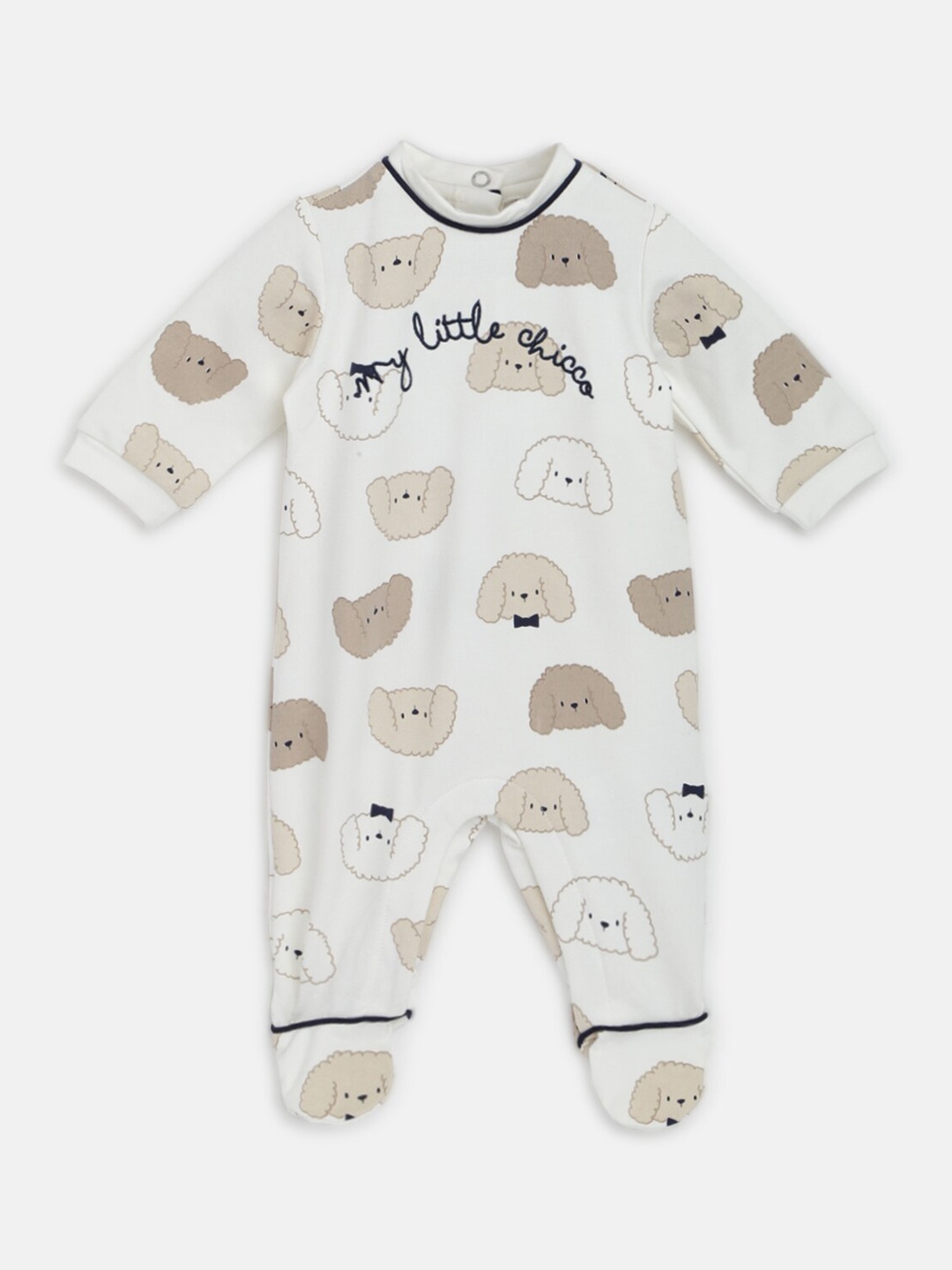 

Chicco Infant Boys Conversational Printed Sleepsuit, Beige
