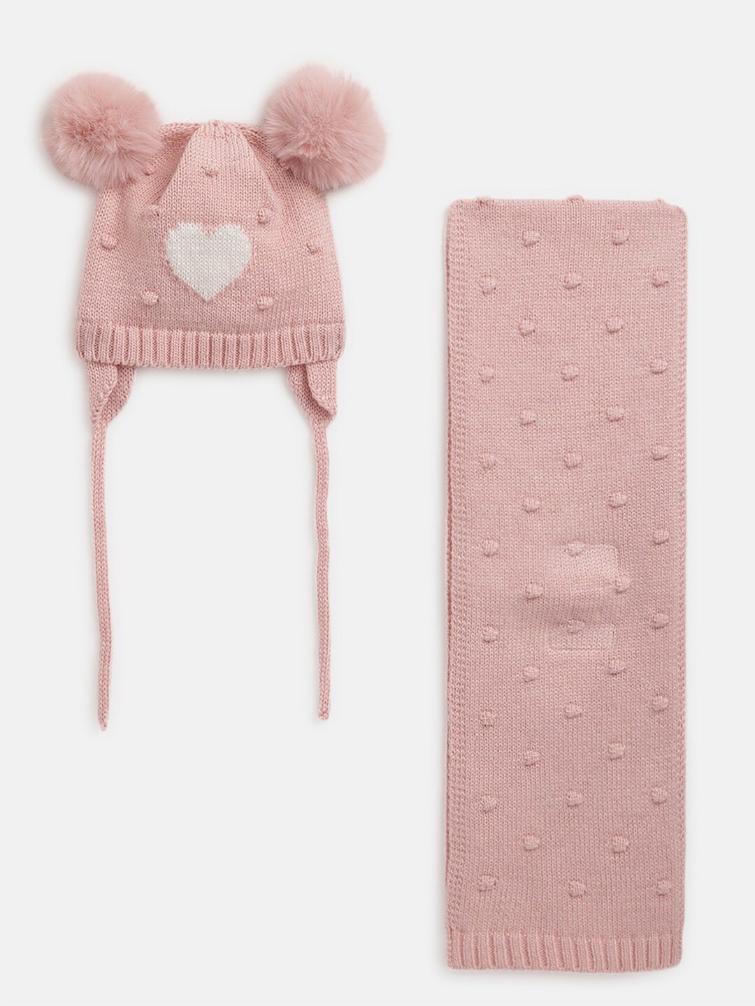 

Chicco Girls Beanie with Scarf, Pink