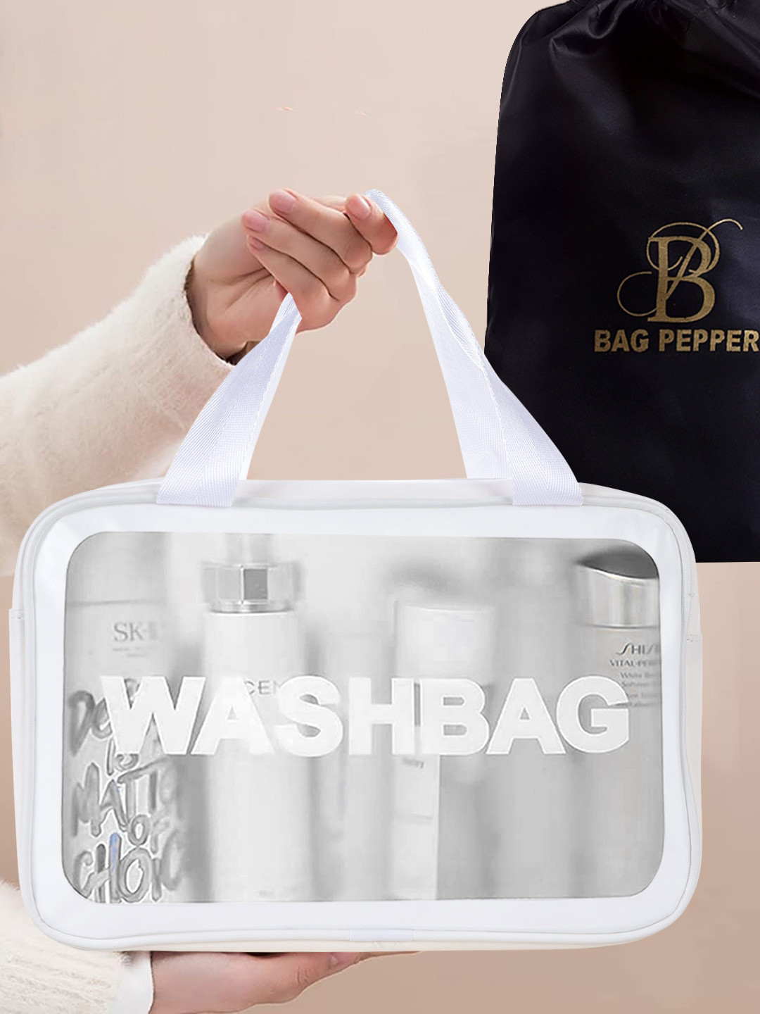 

Bag Pepper Women Waterproof Travel Vanity Bag, White