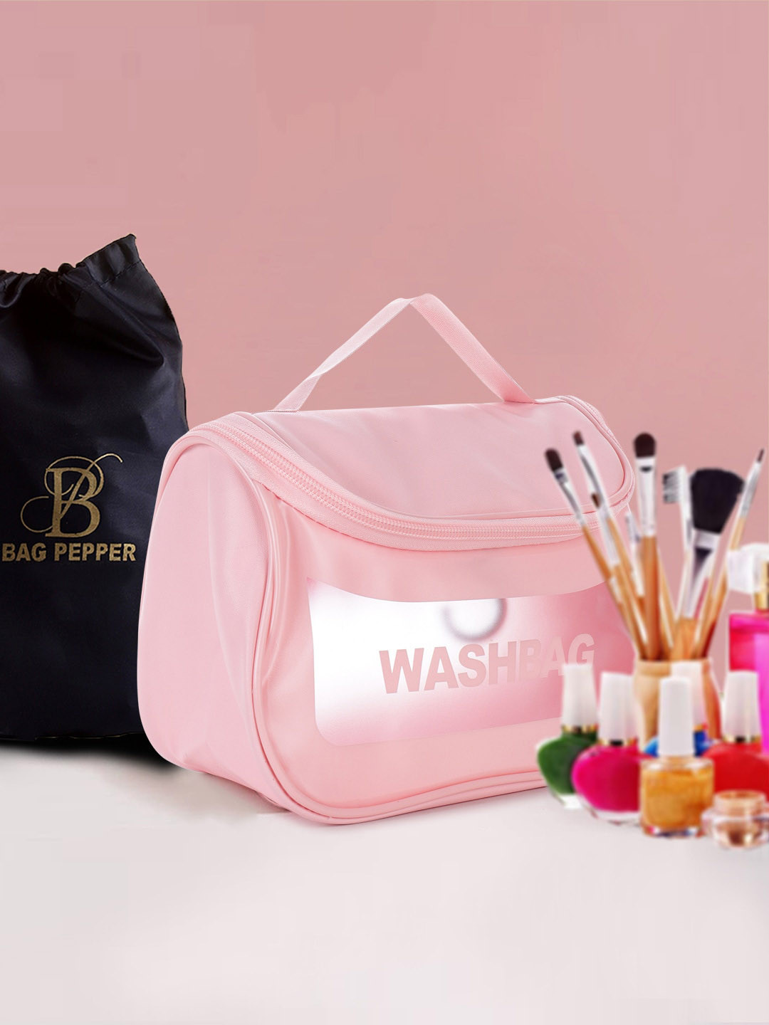 

Bag Pepper Women Waterproof Travel Vanity Bag, Pink