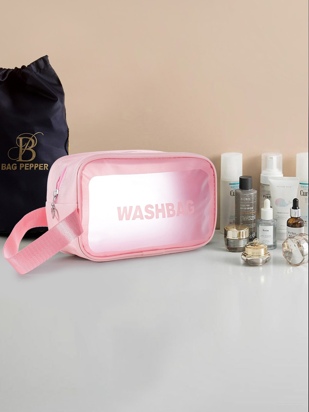 

Bag Pepper Women Waterproof Travel Vanity Bag, Pink