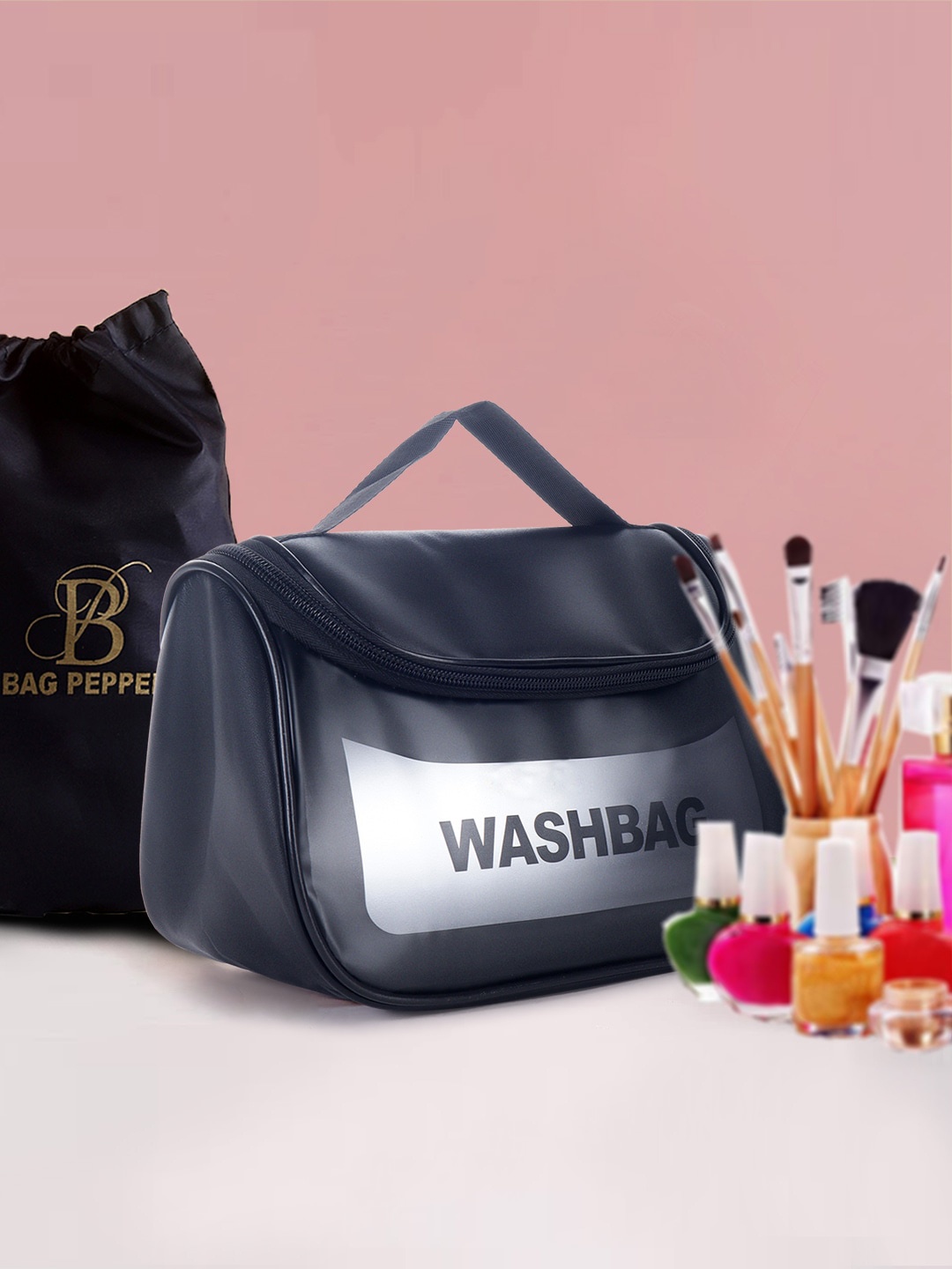 

Bag Pepper Women Waterproof Travel Vanity Bag, Black