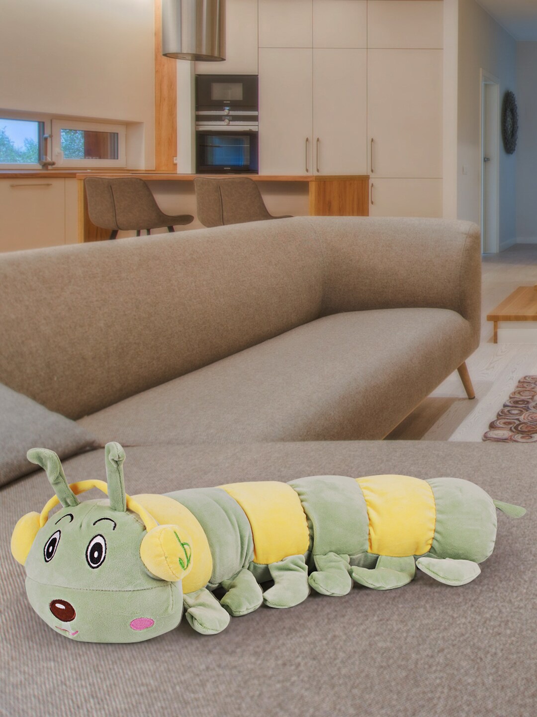 

DukieKooky Unisex Kids Caterpillar Soft toy, Yellow