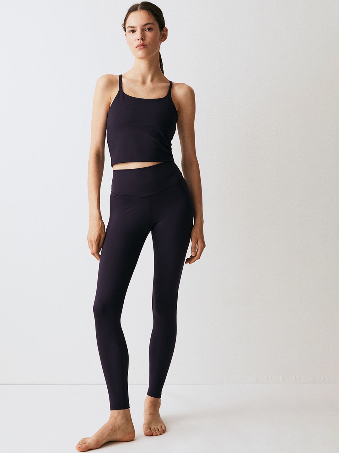 

H&M Women SoftMove Sports Tights, Purple