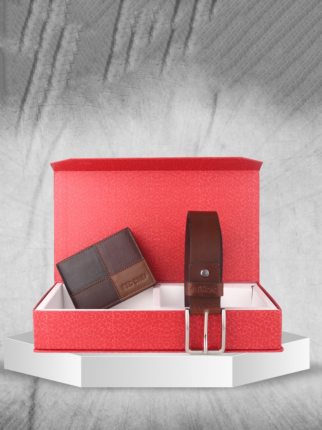 

Red Chief Men Belt & Wallet Gift Set, Tan
