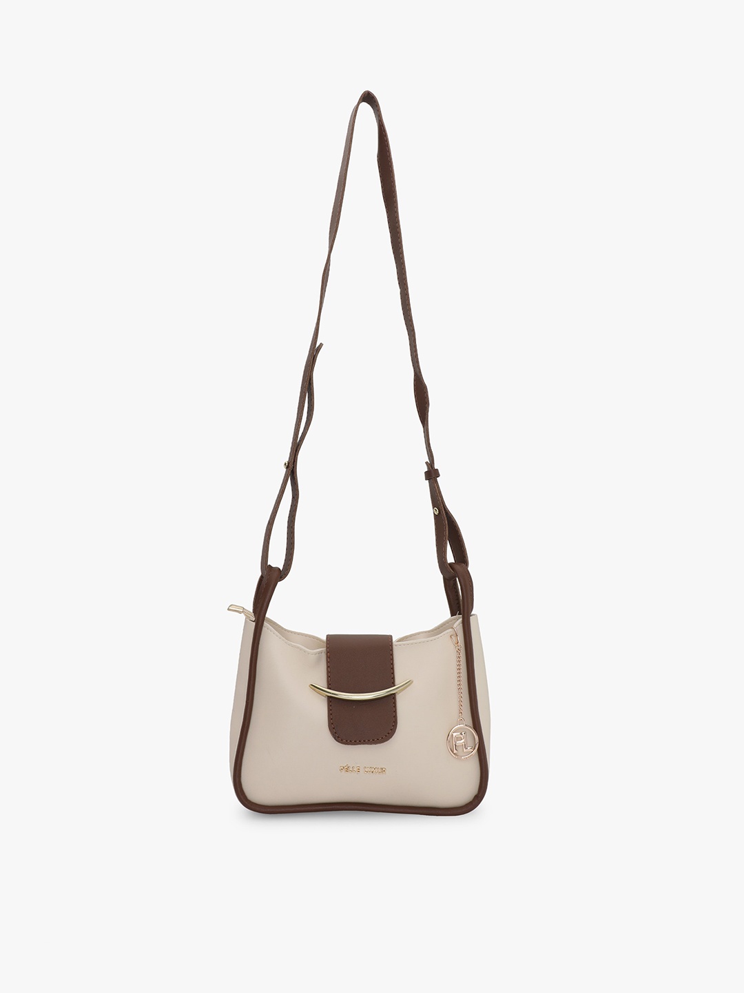 

PELLE LUXUR Structured Shoulder Bag, Brown