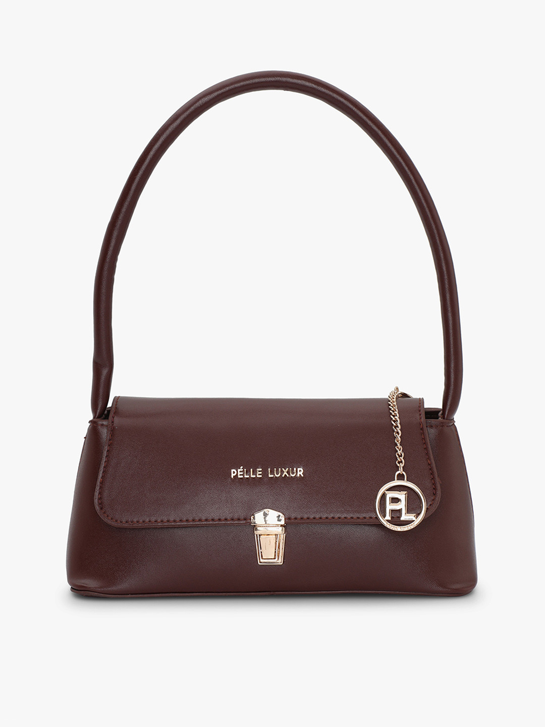 

PELLE LUXUR PU Structured Handheld Bag, Red