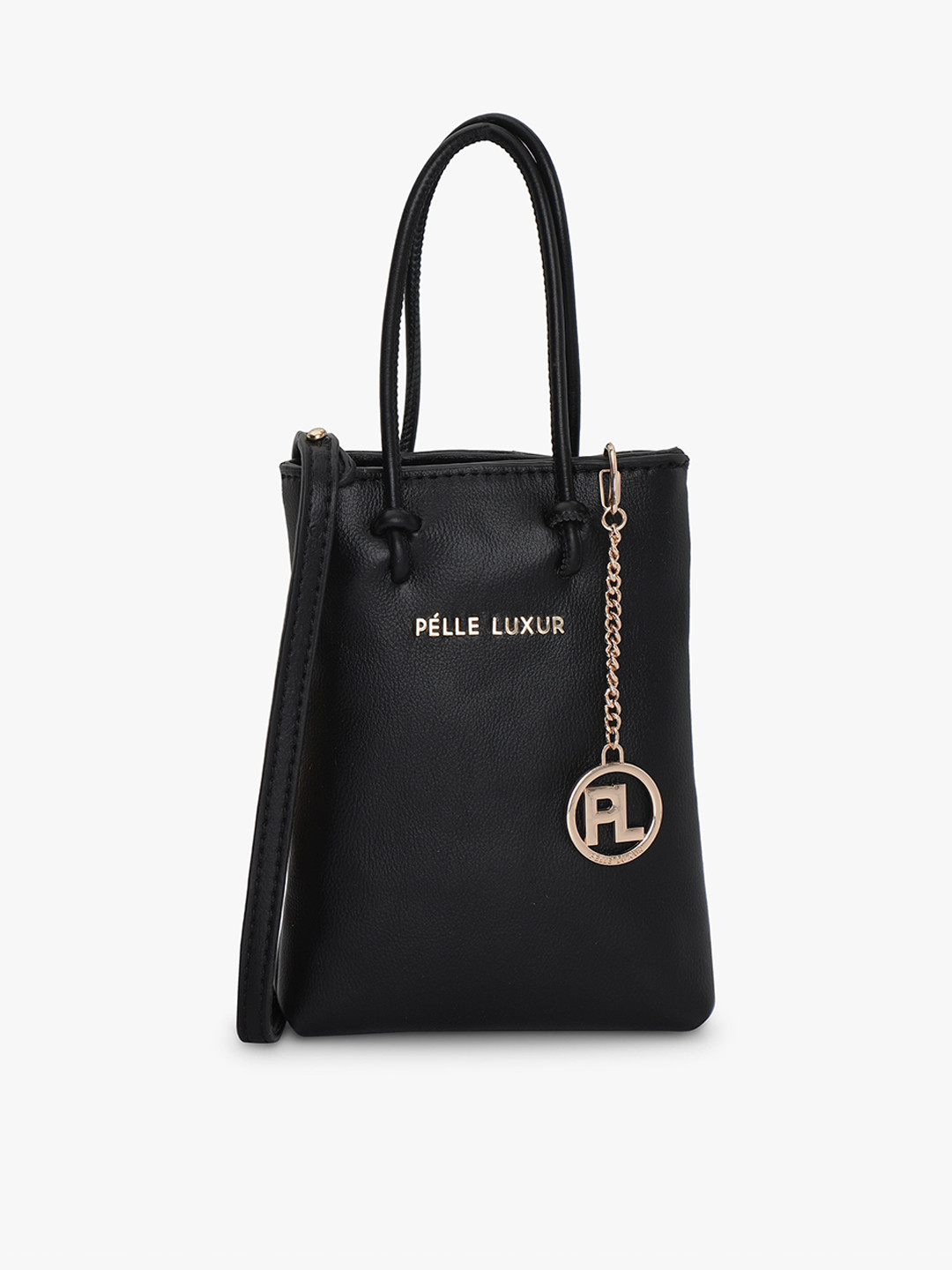 

PELLE LUXUR PU Structured Tote Bag, Black