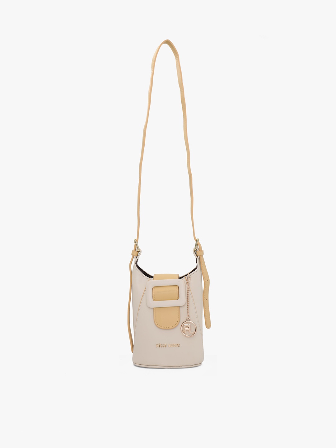 

PELLE LUXUR Structured Sling Bag, Beige