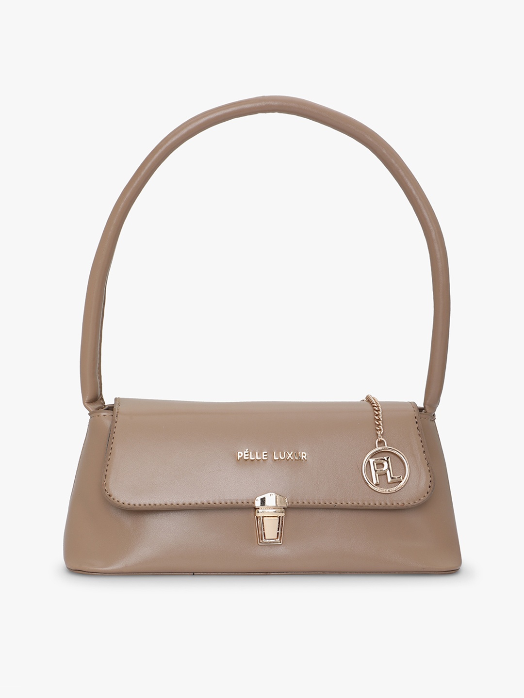

PELLE LUXUR Structured Shoulder Bag, Brown