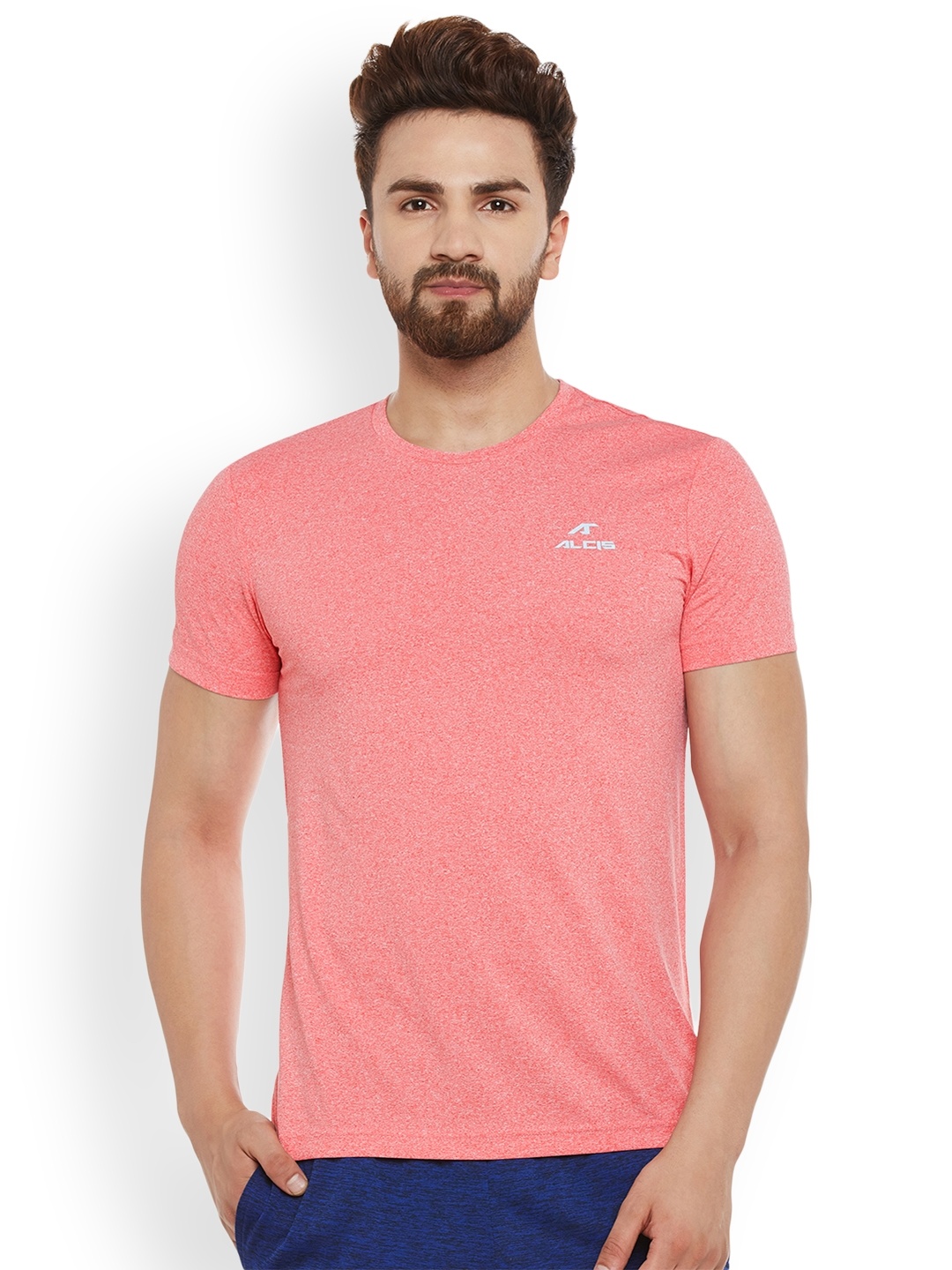 

Alcis Men Coral Self-Design Round Neck T-shirt