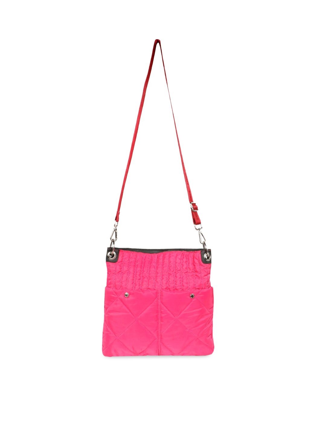 

Saint G Leather Small Structured Sling Bag With Quilted, Pink