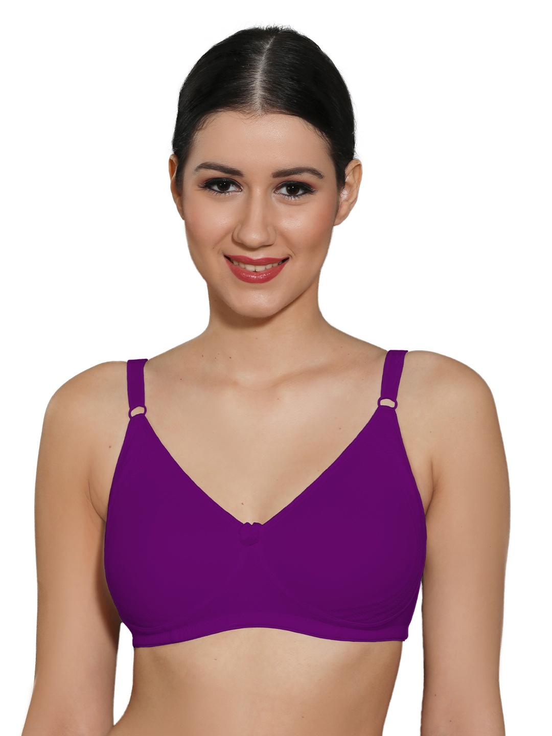 

INGRID Women Breathable Fabric Non Padded Cotton Everyday Tshirt Bra, Purple