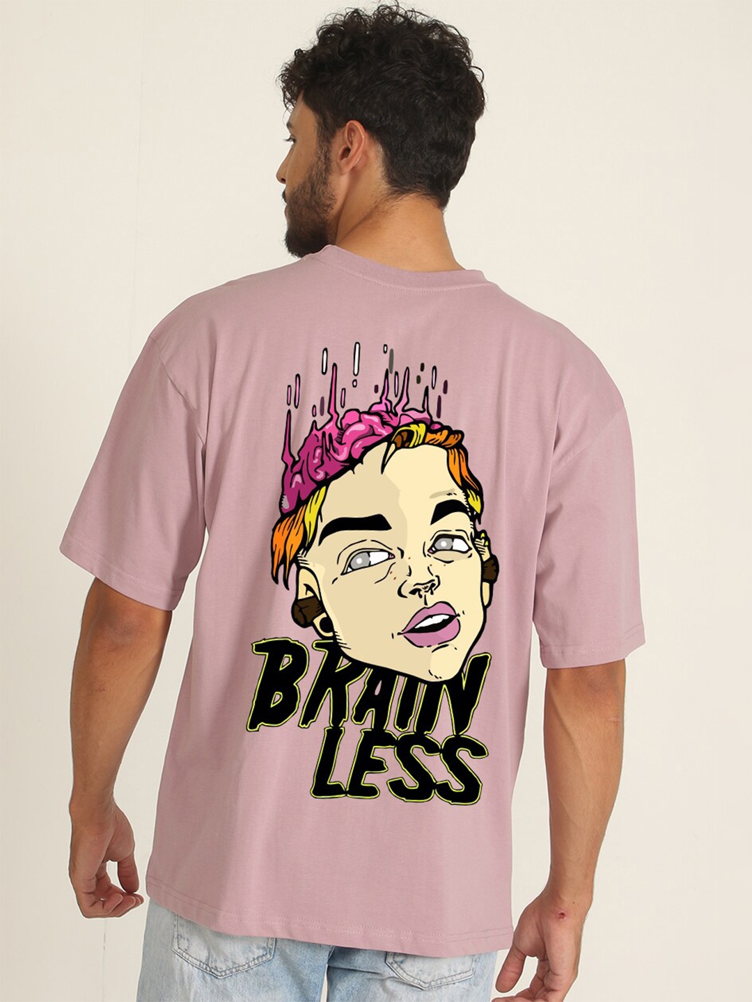 

Teeshut Graphic Printed Cotton Over Sized T-shirt, Lavender
