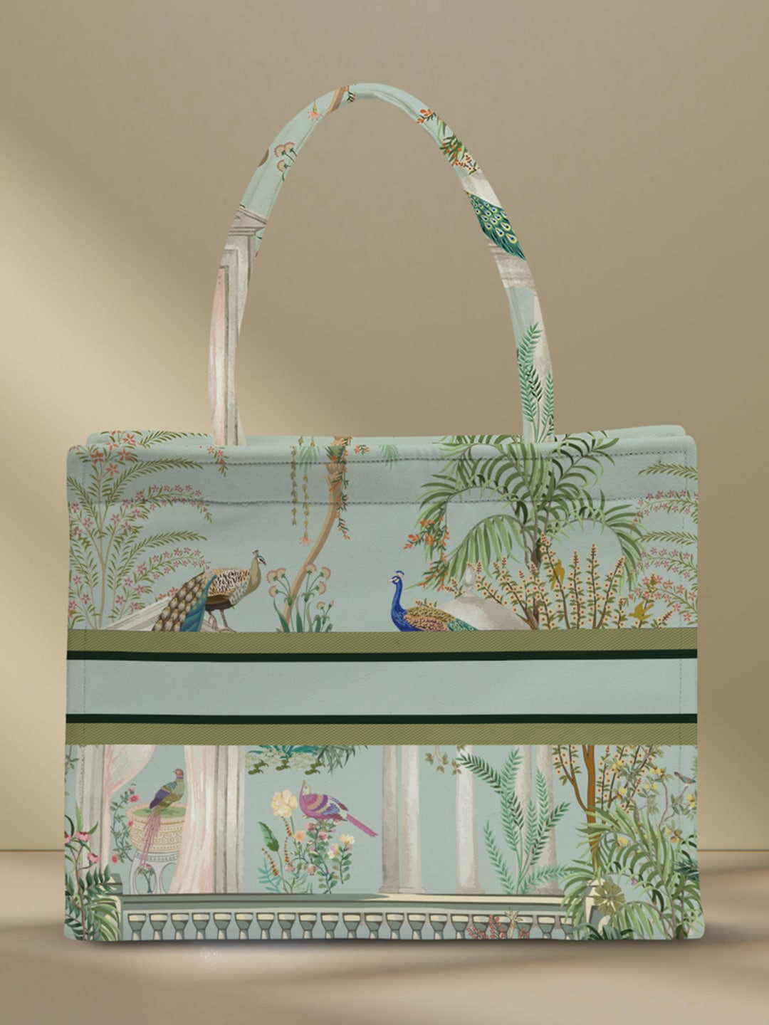 

Crazy Corner Floral Printed Shopper Handheld Bag, White